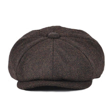 Charger l'image dans la galerie, BOTVELA Newsboy Cap for Men Women Wool Blend Tweed Herringbone 8 Panel Apple Caps Cabbies Hat Woolen Headpiece Beret Hats 005
