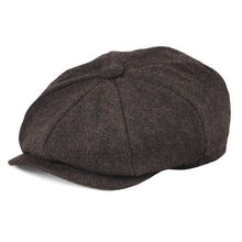 Charger l'image dans la galerie, BOTVELA Newsboy Cap for Men Women Wool Blend Tweed Herringbone 8 Panel Apple Caps Cabbies Hat Woolen Headpiece Beret Hats 005
