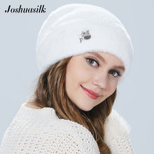 Charger l&#39;image dans la galerie, Joshuasilk  winter woman hat Faux fur and angora rabbits Soft and delicate Pendant decoration fashion For Girls
