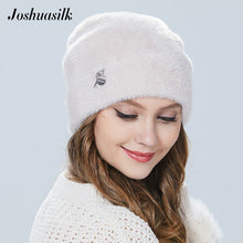 Charger l&#39;image dans la galerie, Joshuasilk  winter woman hat Faux fur and angora rabbits Soft and delicate Pendant decoration fashion For Girls
